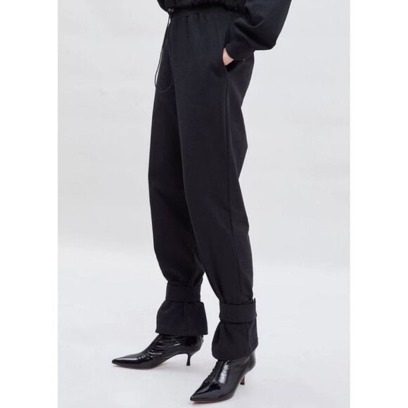 The Frankie Shop Pants - The Frankie Shop Tab Cuff Sweatpants Black Size XS
